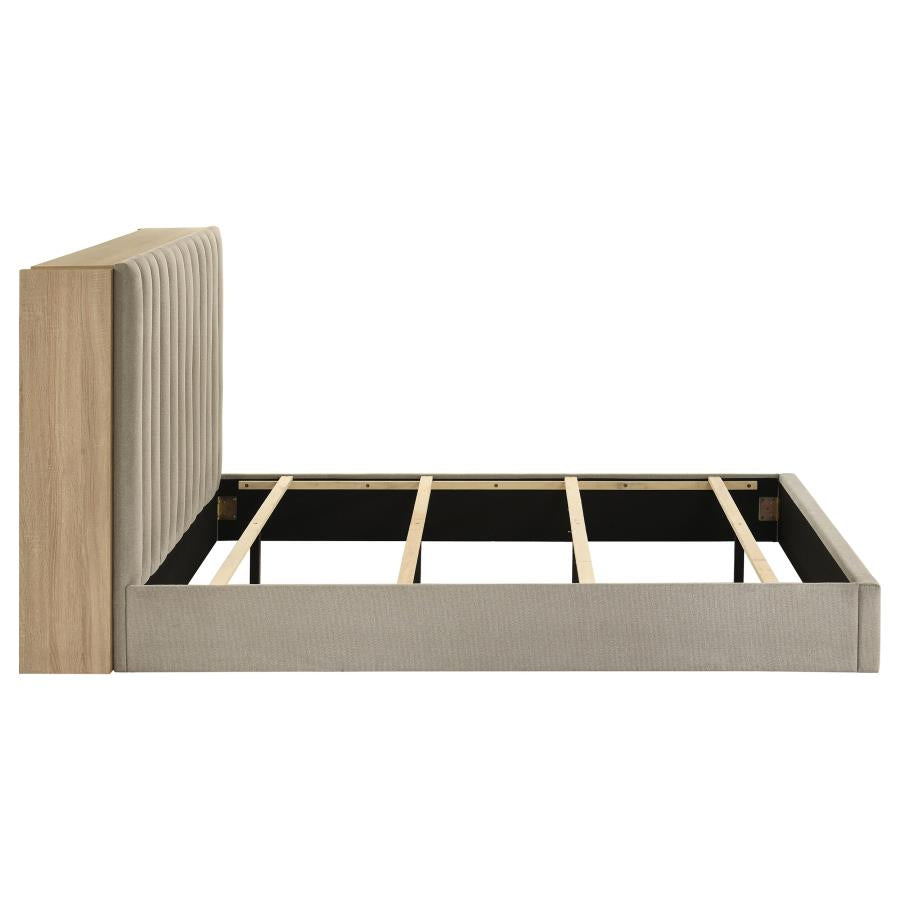 Arielle Queen Bookcase Panel Storage Bed Light Oak - 223111Q