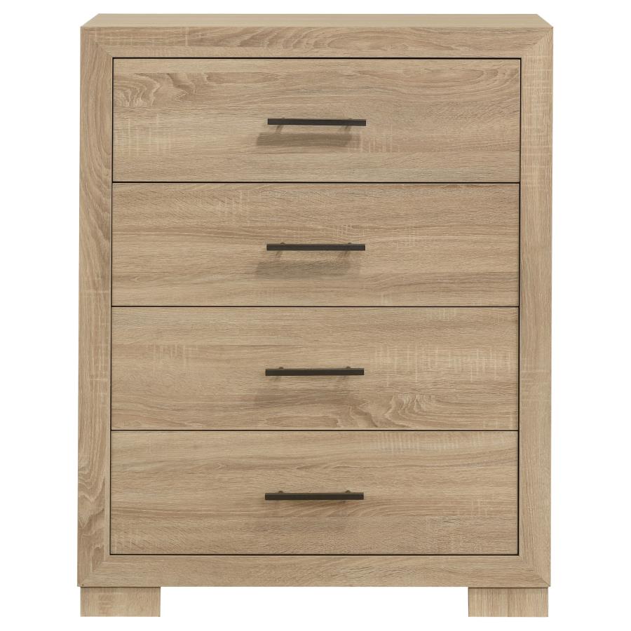 Arielle 4-drawer Bedroom Chest of Drawers Light Oak - 223115