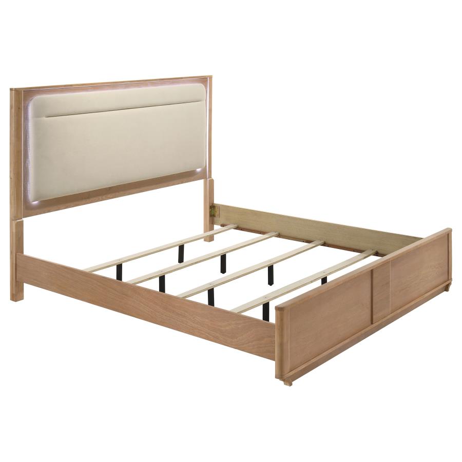 Leanne 4-piece Eastern King Bedroom Set Light Oak - 223131KE-S4