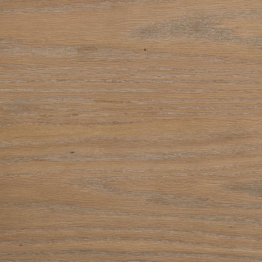 Leanne 6-drawer Sinter Stone Top Dresser and Mirror Light Oak - 223133M