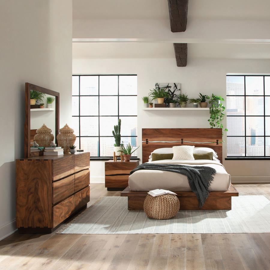 Winslow 4-piece California King Bedroom Set Smokey Walnut - 223250KW-S4