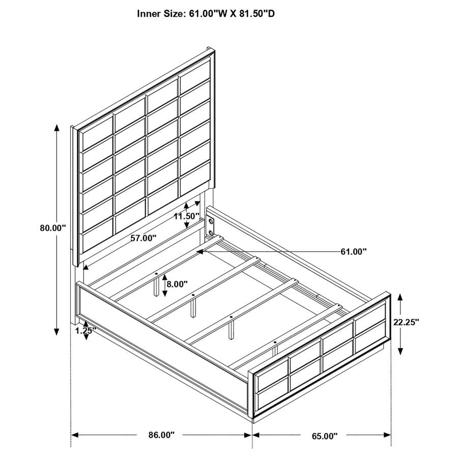 Durango 5-piece Queen Bedroom Set Smoked Peppercorn - 223261Q-S5