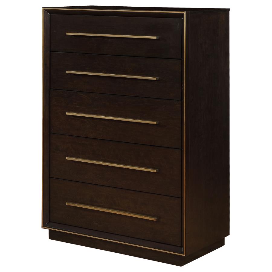 Durango 5-drawer Bedroom Chest Smoked Peppercorn - 223265