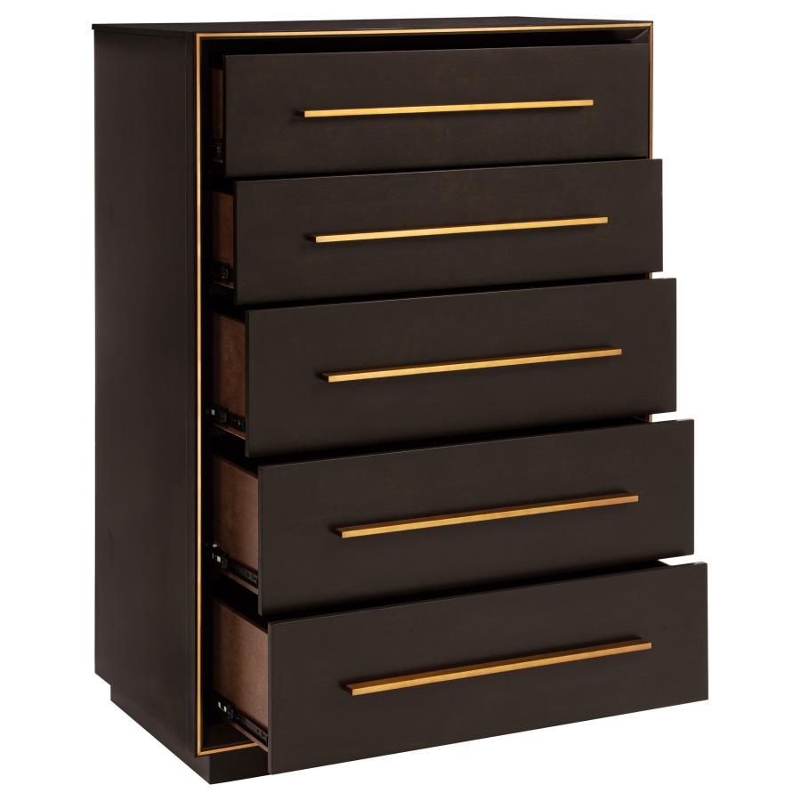 Durango 5-drawer Bedroom Chest Smoked Peppercorn - 223265