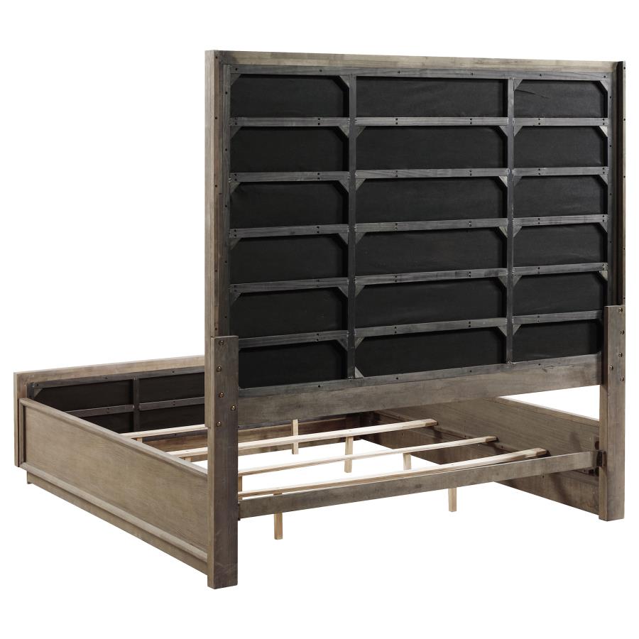 Durango 80-inch Eastern King Panel Bed Taupe Oak - 223271KE