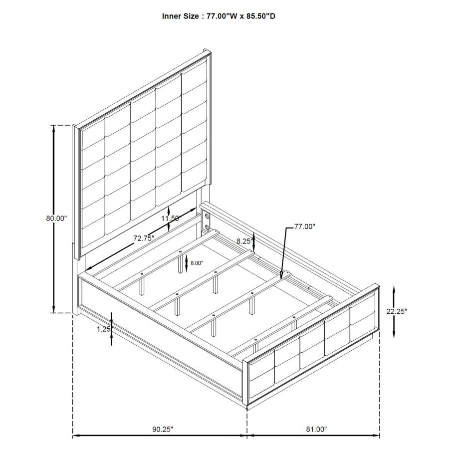 Durango 4-piece California King Bedroom Set Taupe Oak - 223271KW-S4
