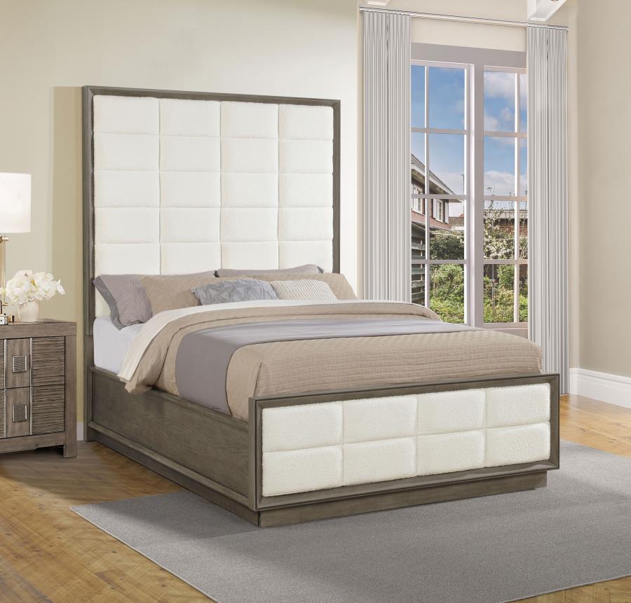 Durango 80-inch Queen Panel Bed Taupe Oak - 223271Q