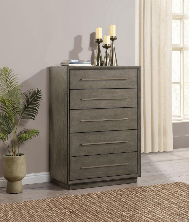Durango 5-drawer Bedroom Chest Taupe Oak - 223275