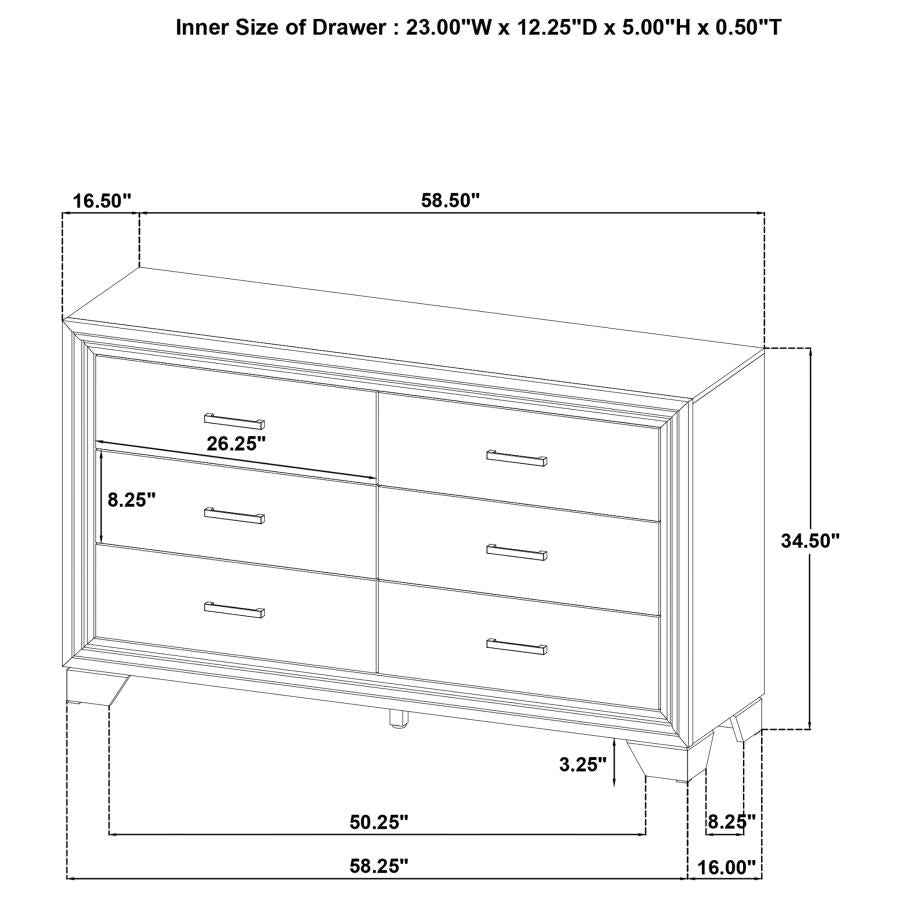 Wright 5-piece California King Bedroom Set Brown Oak - 223341KW-S5