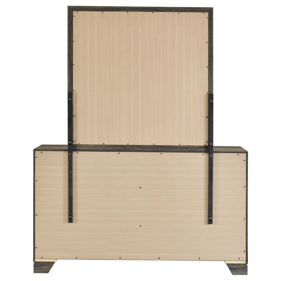 Wright 6-drawer Dresser and Mirror Brown Oak - 223343M