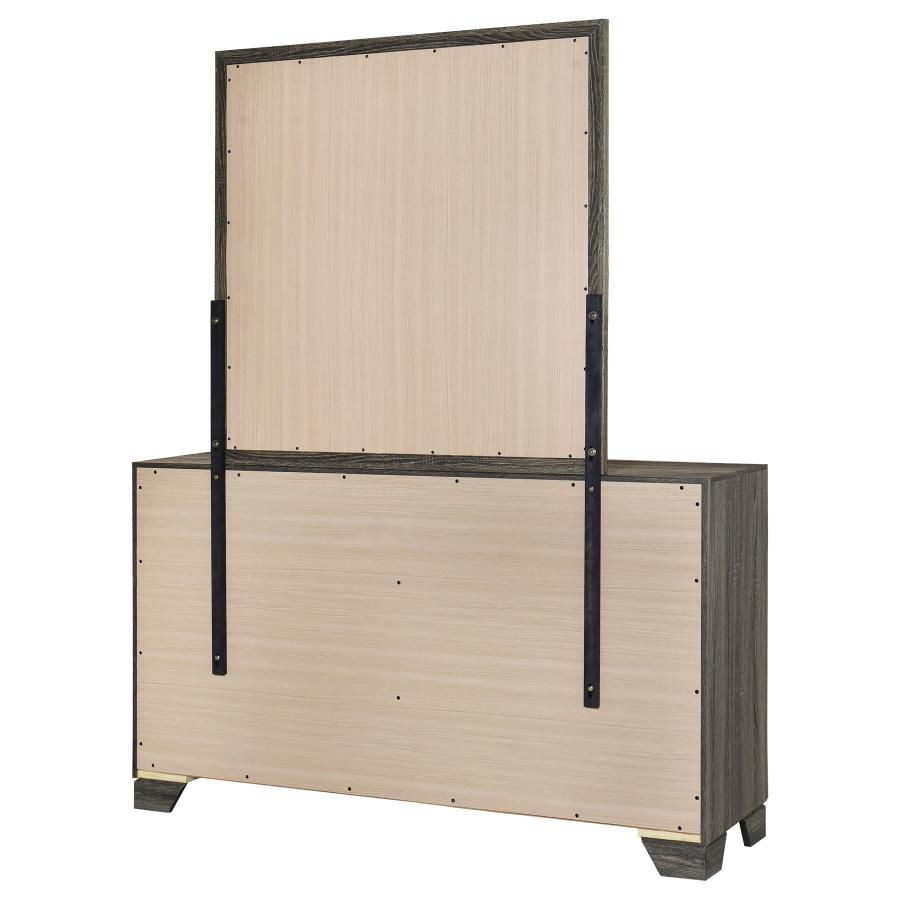 Wright 6-drawer Dresser and Mirror Brown Oak - 223343M