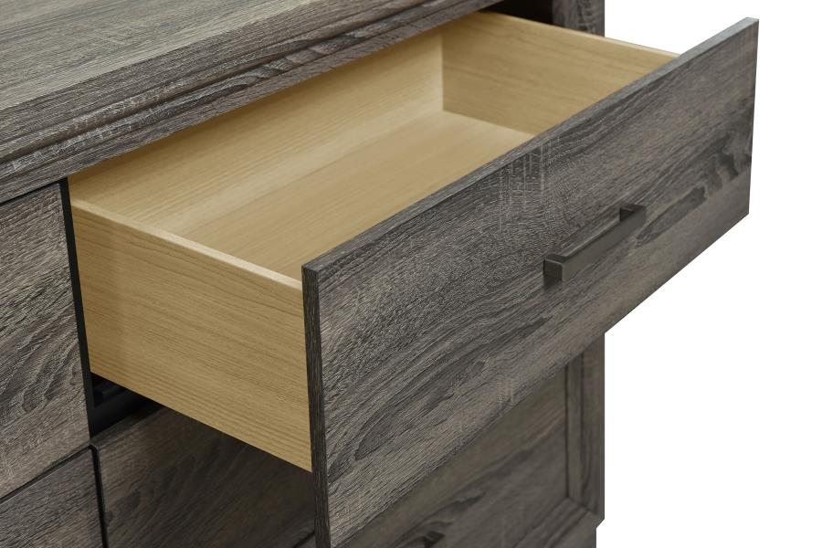 Wright 6-drawer Dresser and Mirror Brown Oak - 223343M