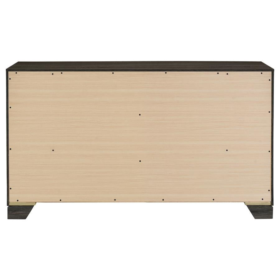Wright 6-drawer Dresser Cabinet Brown Oak - 223343