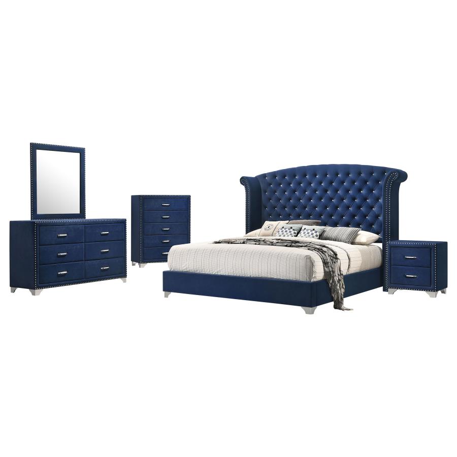 Melody 5-piece California King Bedroom Set Pacific Blue - 223371KW-S5