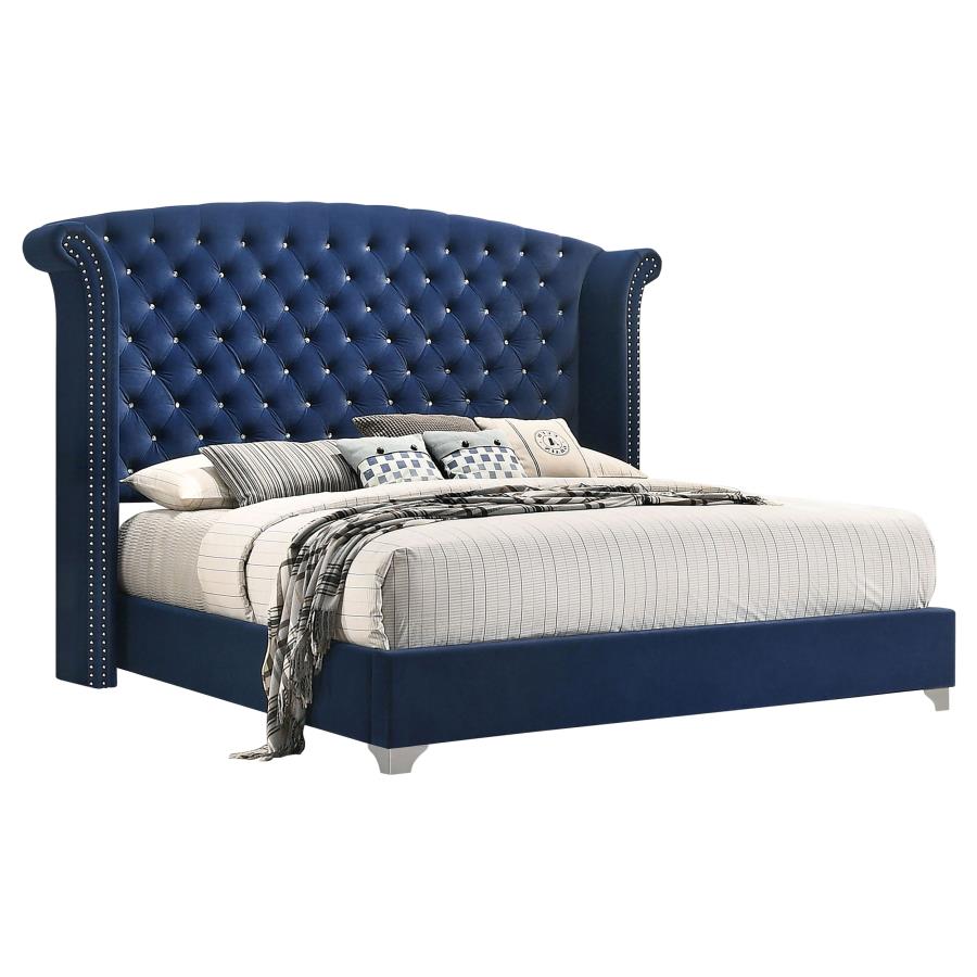 Melody Upholstered California King Wingback Bed Pacific Blue - 223371KW