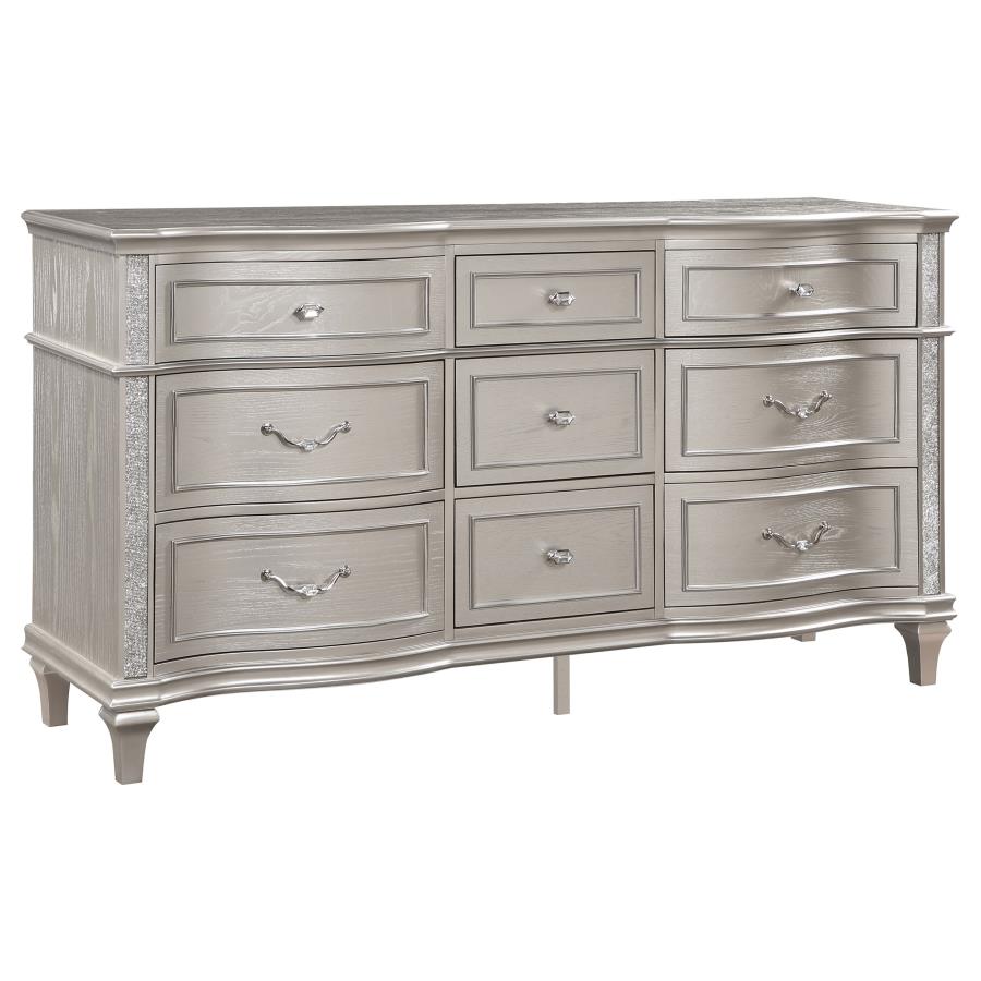 Evangeline 5-piece Eastern King Bedroom Set Silver Oak - 223391KE-S5