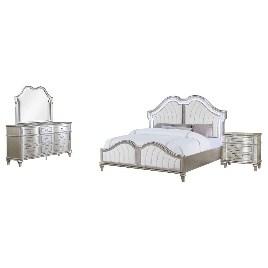 Evangeline 4-piece California King Bedroom Set Silver Oak - 223391KW-S4