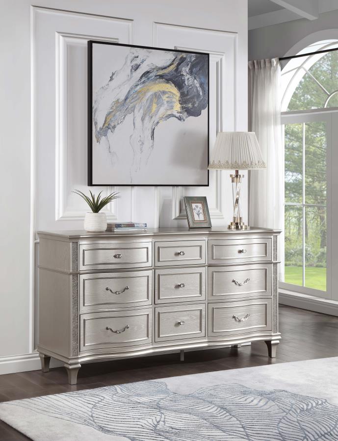 Evangeline 9-drawer Dresser Silver Oak - 223393