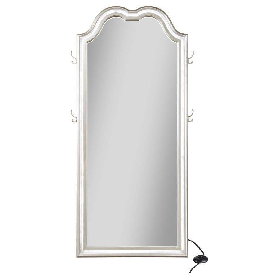 Evangeline Full Length LED Light Floor Mirror Silver Oak - 223400