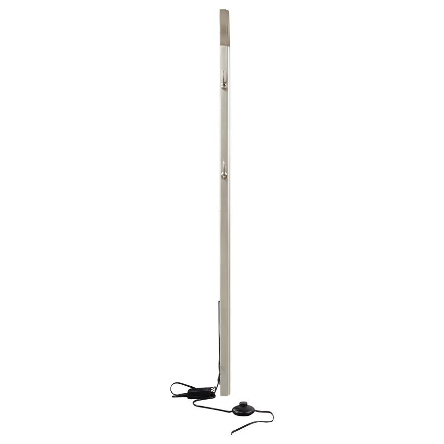 Evangeline Full Length LED Light Floor Mirror Silver Oak - 223400
