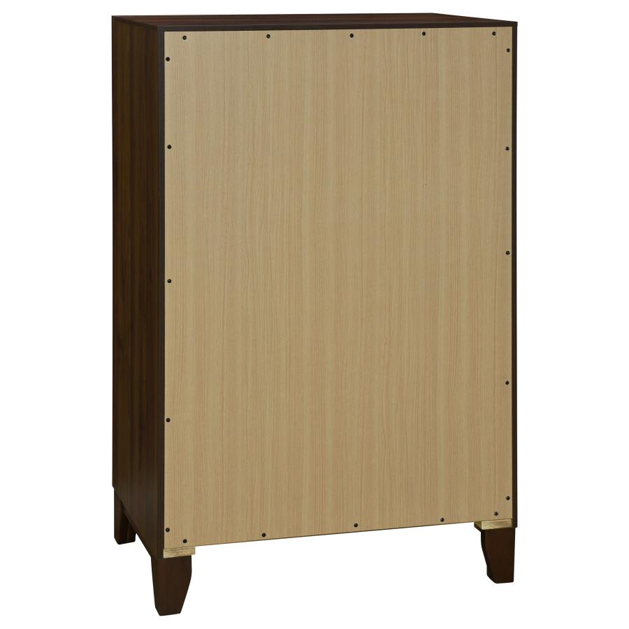 Welsley 5-piece California King Bedroom Set Walnut - 223441KW-S5