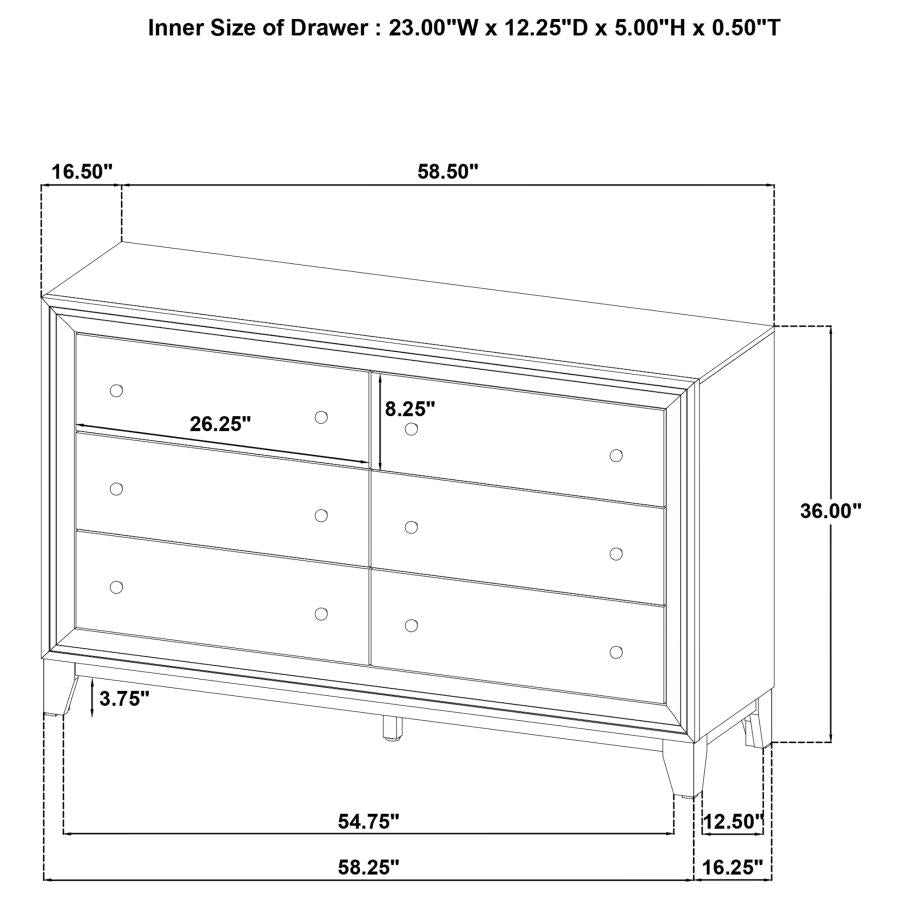 Welsley 5-piece California King Bedroom Set Walnut - 223441KW-S5