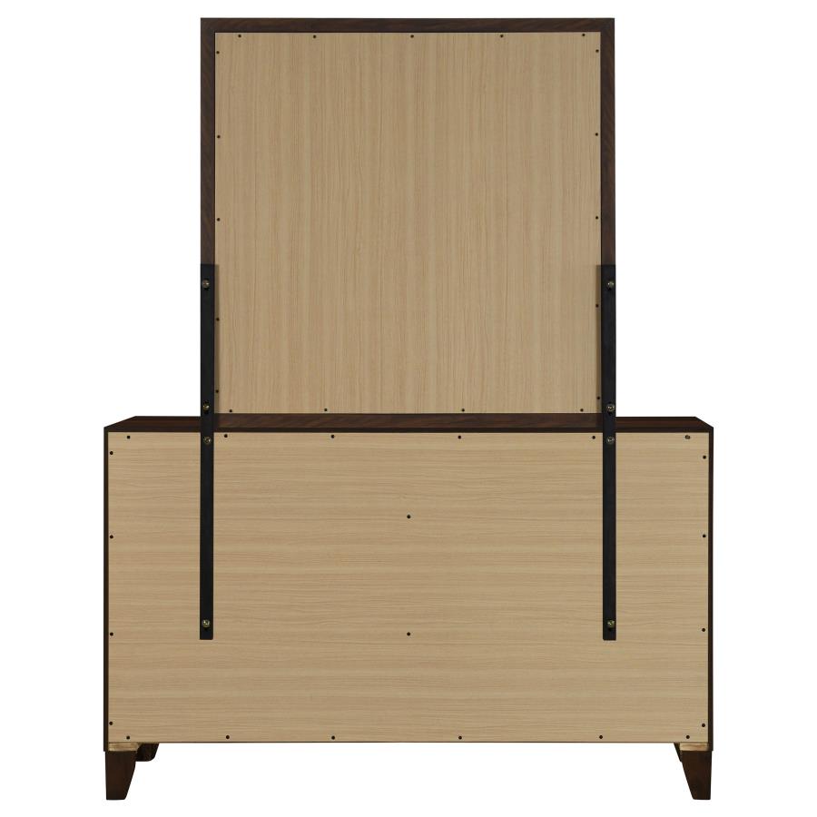 Welsley 6-drawer Dresser and Mirror Walnut - 223443M