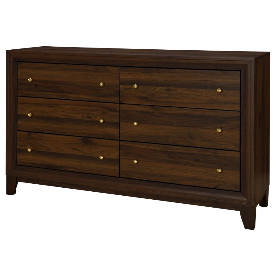 Welsley 6-drawer Dresser Cabinet Walnut - 223443
