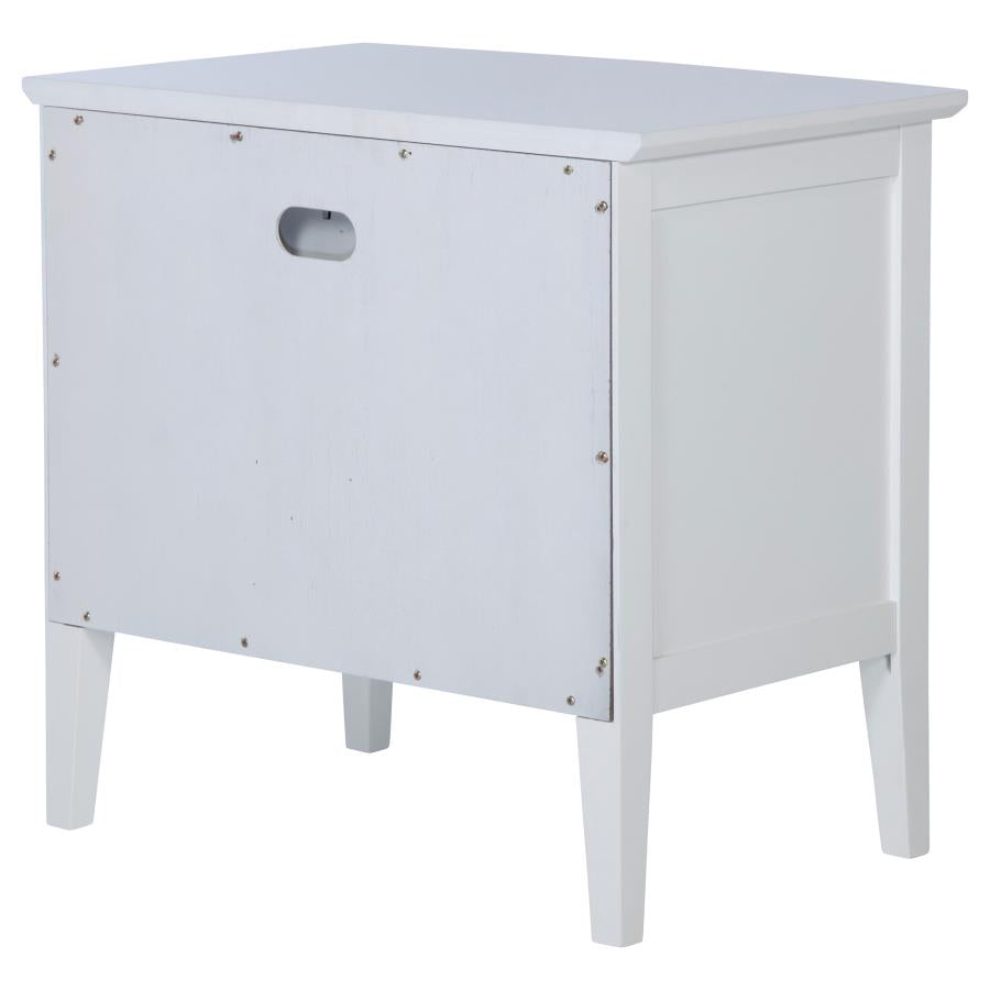 Bexhill 1-drawer Nightstand Bedside Table White - 223472