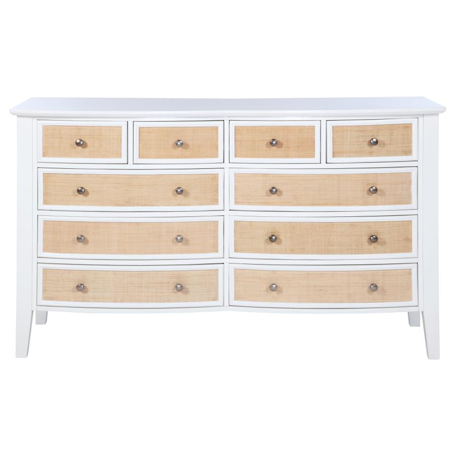 Bexhill 10-drawer Dresser Cabinet White - 223473