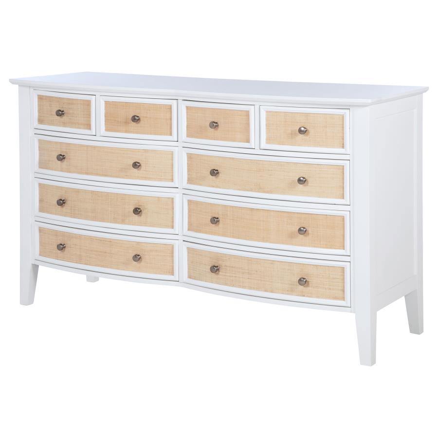 Bexhill 10-drawer Dresser Cabinet White - 223473