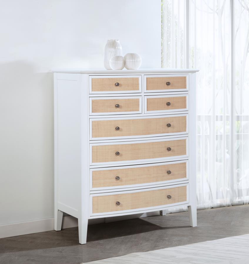 Bexhill 8-drawer Chest of Drawers White - 223475