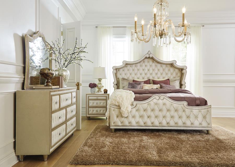 Antonella 4-piece Queen Bedroom Set Ivory - 223521Q-S4