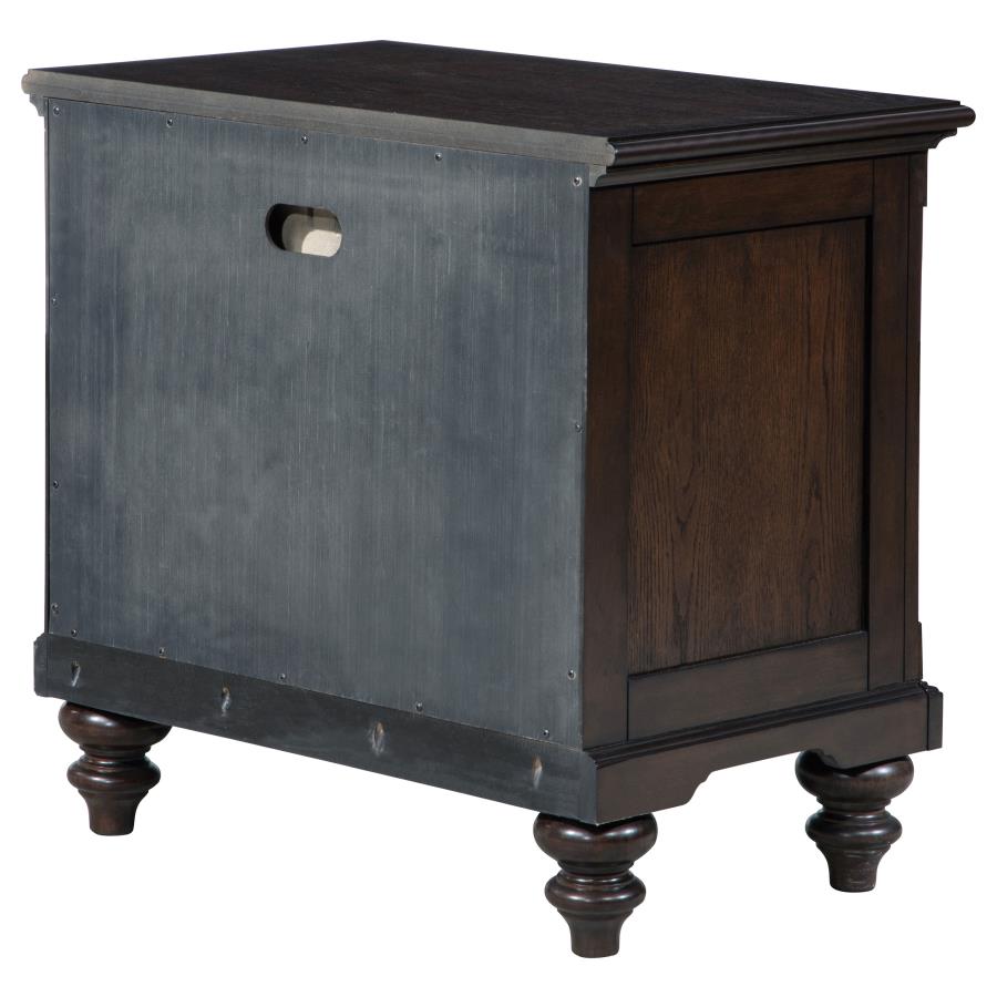 Andover 1-drawer Nightstand Bedside Table Dark Oak - 223632