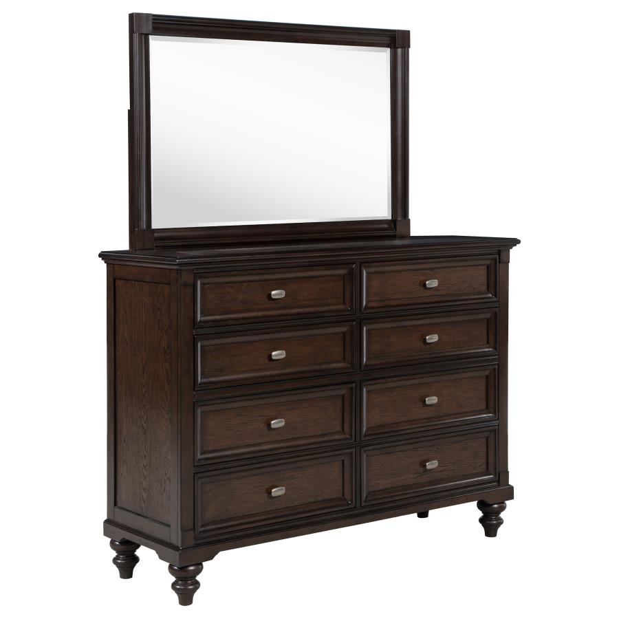 Andover 8-drawer Dresser and Mirror Dark Oak - 223633M