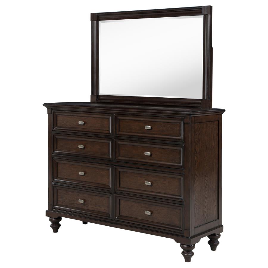 Andover 8-drawer Dresser and Mirror Dark Oak - 223633M