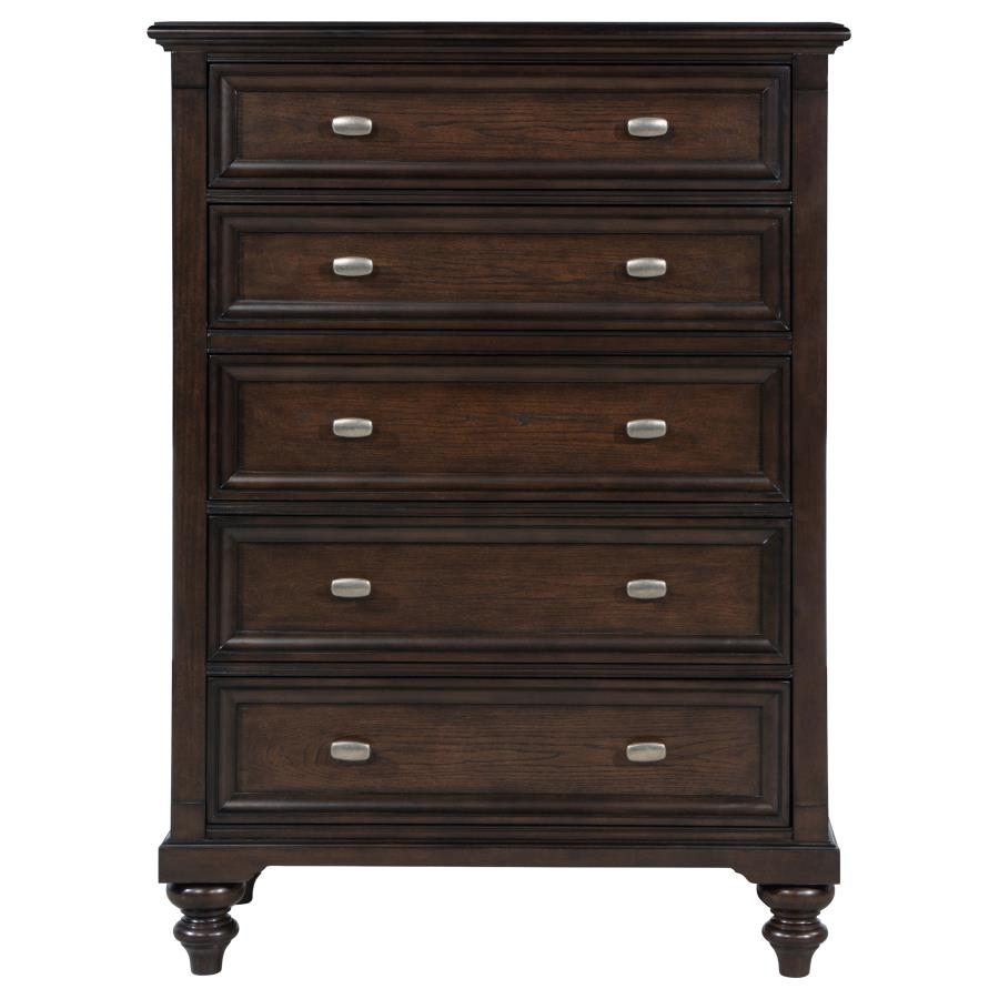 Andover 5-drawer Chest of Drawers Dark Oak - 223635