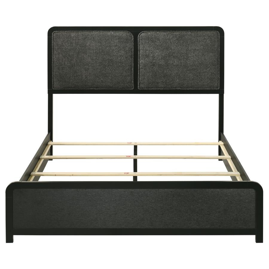 Cavelle 51-inch Upholstered Queen Bed Black - 223661Q