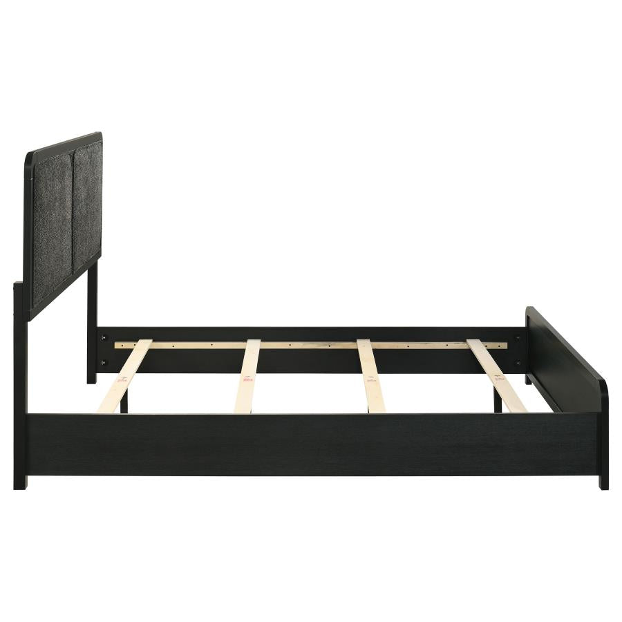 Cavelle 51-inch Upholstered Queen Bed Black - 223661Q