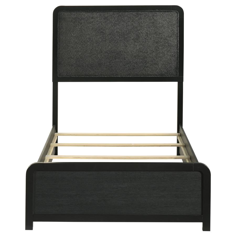 Cavelle 51-inch Upholstered Twin Panel Bed Black - 223661T