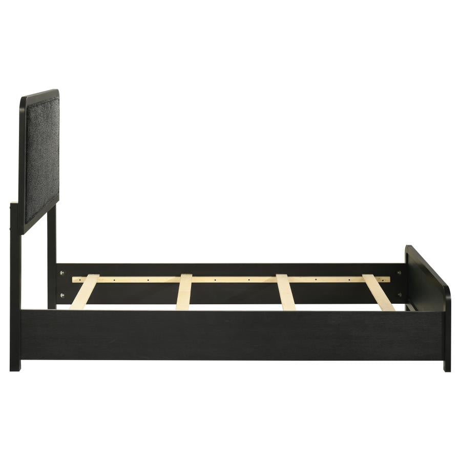 Cavelle 51-inch Upholstered Twin Panel Bed Black - 223661T