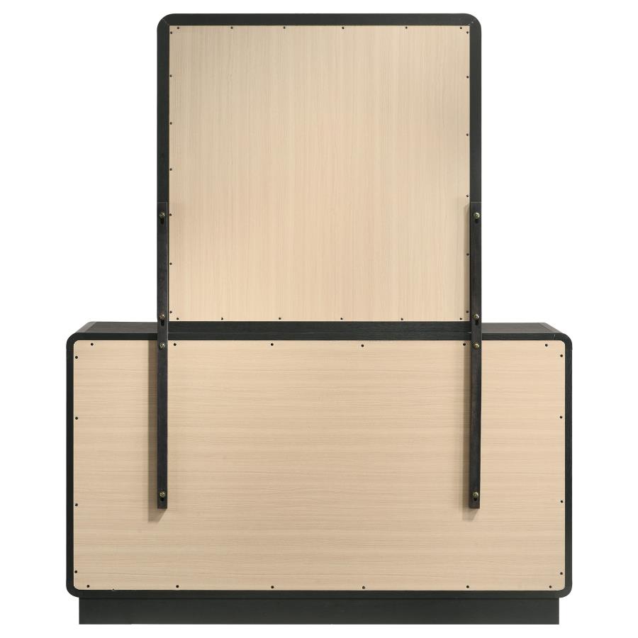 Cavelle 6-drawer Dresser and Mirror Black - 223663M