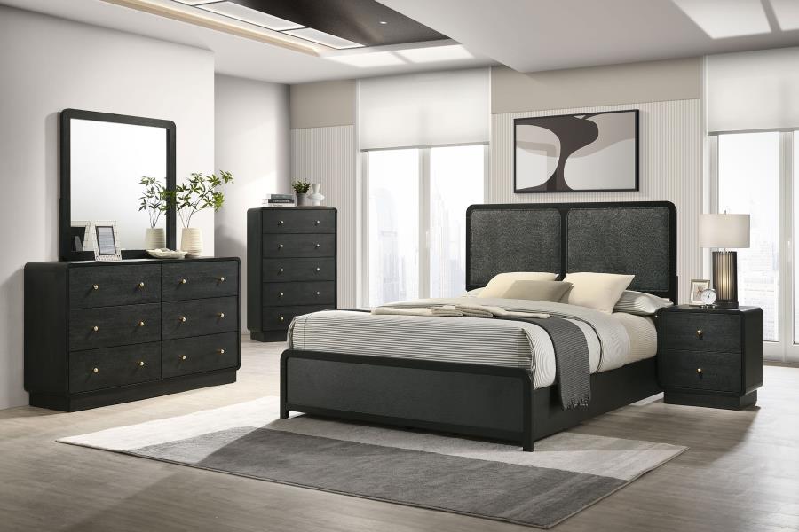 Cavelle 6-drawer Dresser and Mirror Black - 223663M