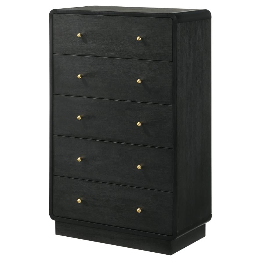 Cavelle 5-drawer Chest of Drawers Black - 223665