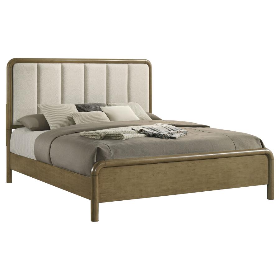 Amsbury 59-inch Upholstered Eastern King Bed Nutmeg - 224271KE