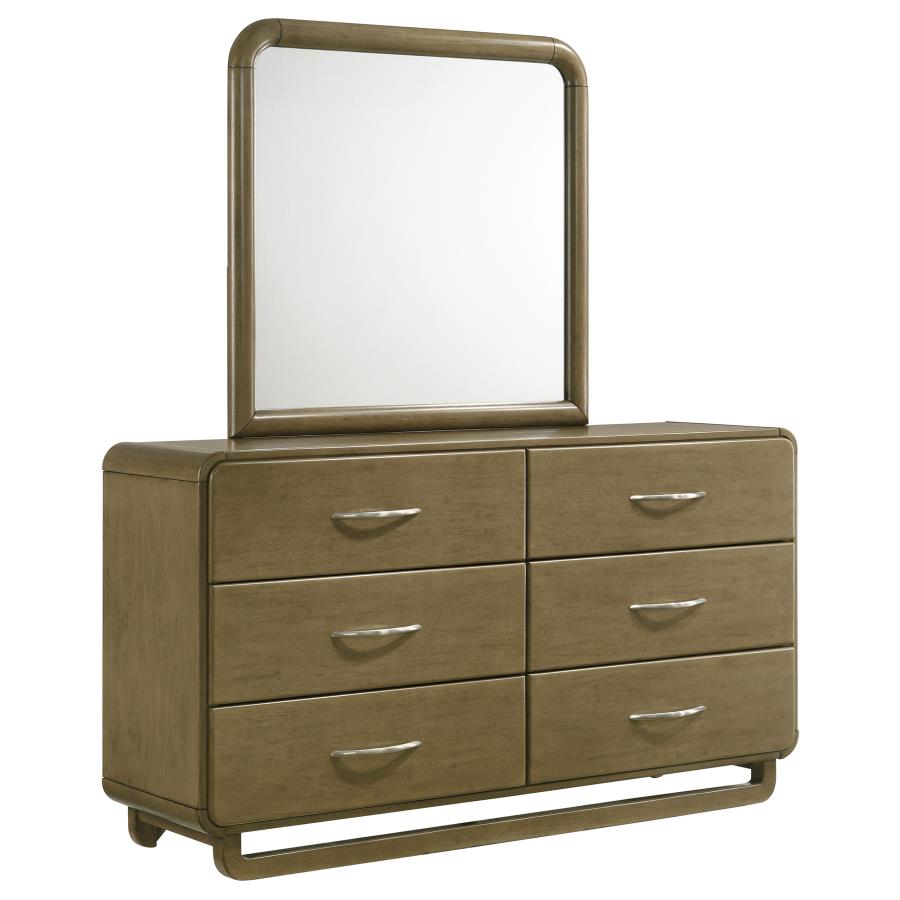 Amsbury 6-drawer Dresser and Mirror Nutmeg - 224273M