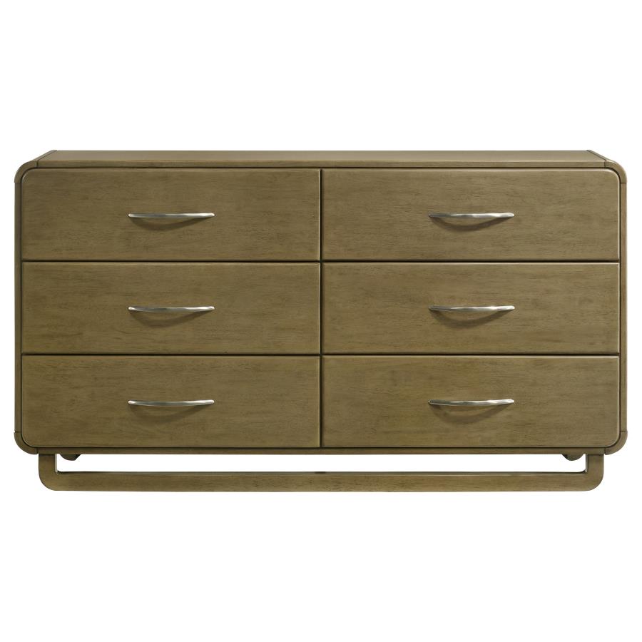 Amsbury 6-drawer Dresser Cabinet Nutmeg - 224273