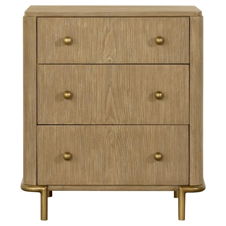 Arini 3-drawer Nightstand Sand Wash - 224302