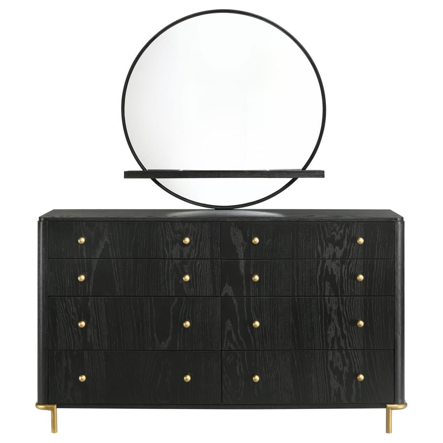 Arini 8-drawer Dresser with Mirror Black - 224333M