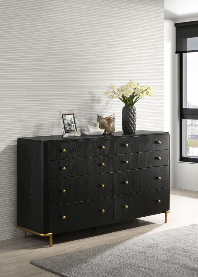 Arini 8-drawer Dresser Black - 224333